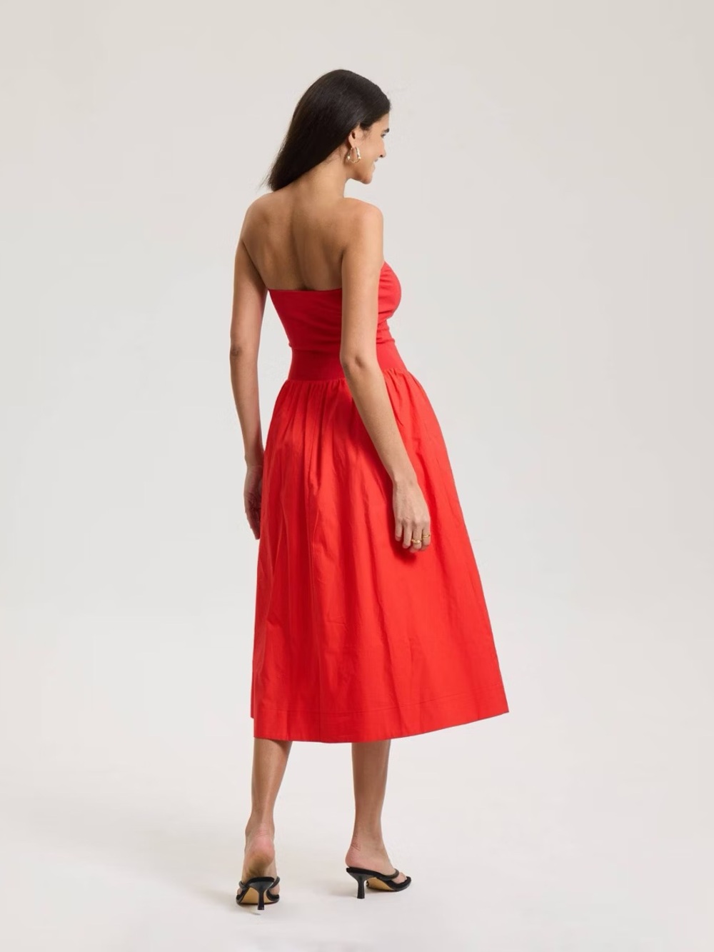 A New Day Strapless Red Midi Dress - Picture 2 of 7